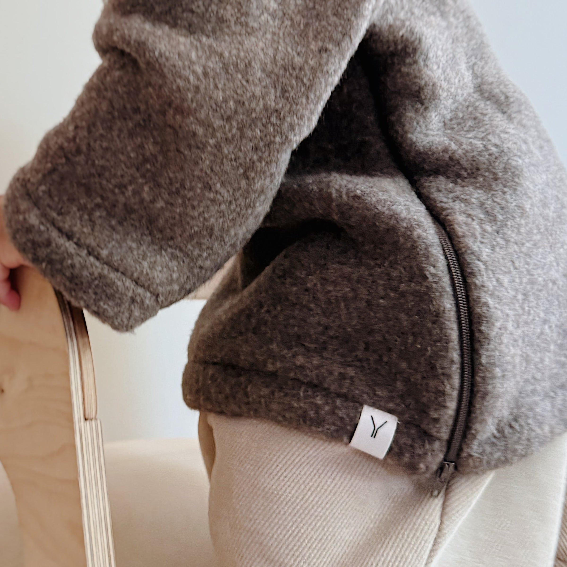 Merinowollen jasje Novy | Bruin | Maat 62/68