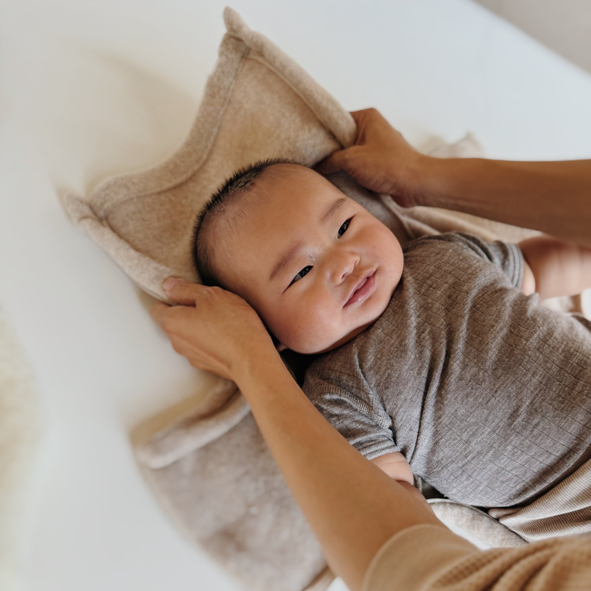 Merinowollen jasje Novy | Beige | Maat 62/68