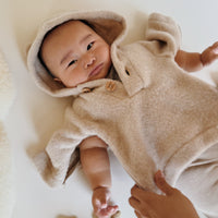 Merinowollen jasje Novy | Beige | Maat 62/68