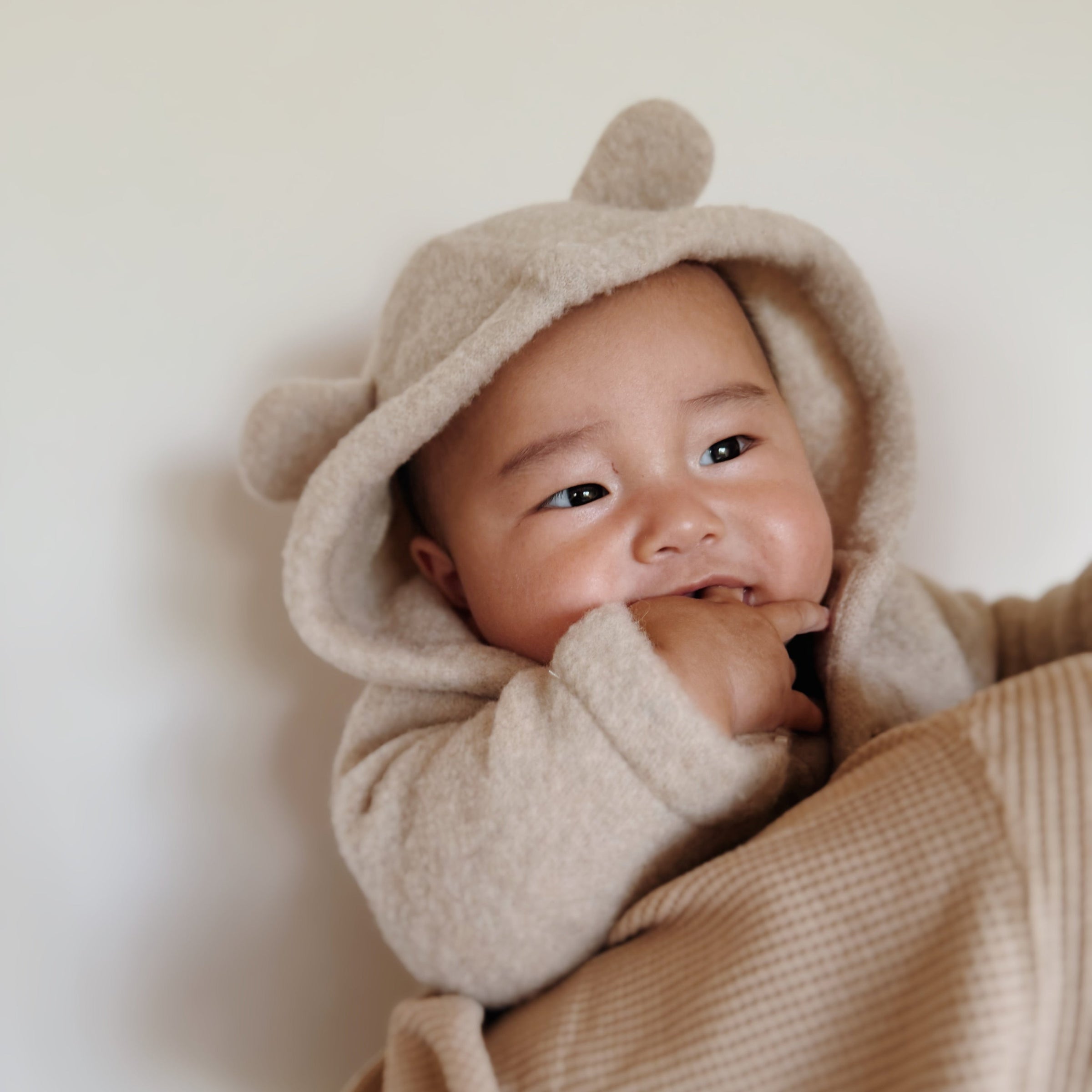 Merinowollen jasje Novy | Beige | Maat 62/68