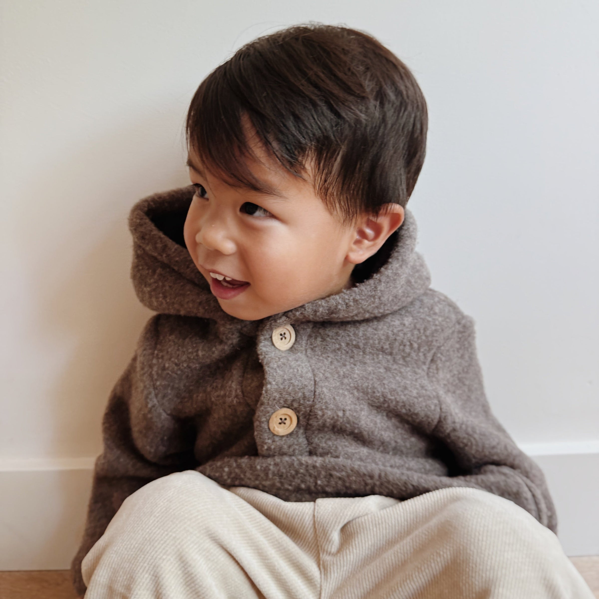 Merinowollen jasje Novy | Bruin | Maat 62/68