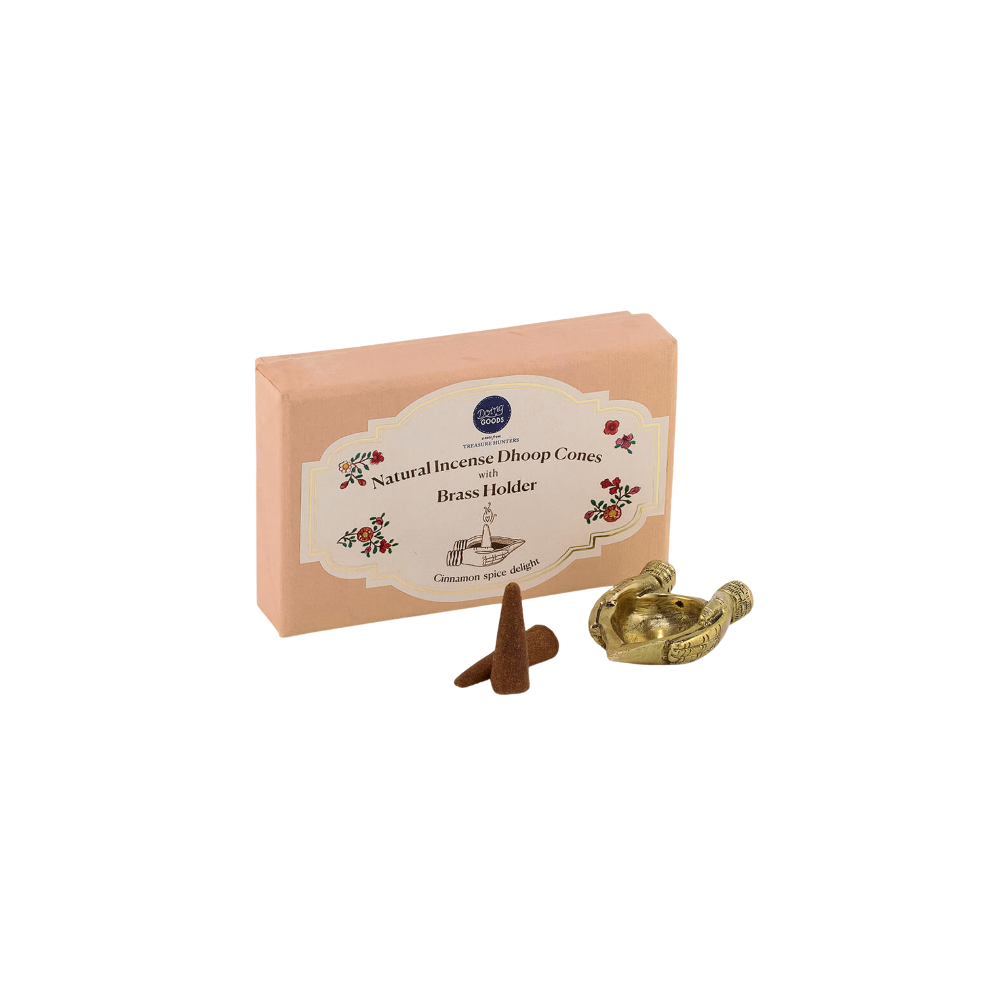 Wierookkegels met houder in giftbox | Cinnamon