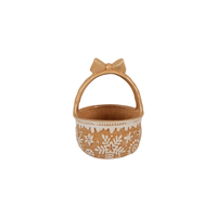 Keramieken kerstmandje | Bruin