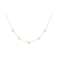 Ketting | Charming bows | Goud