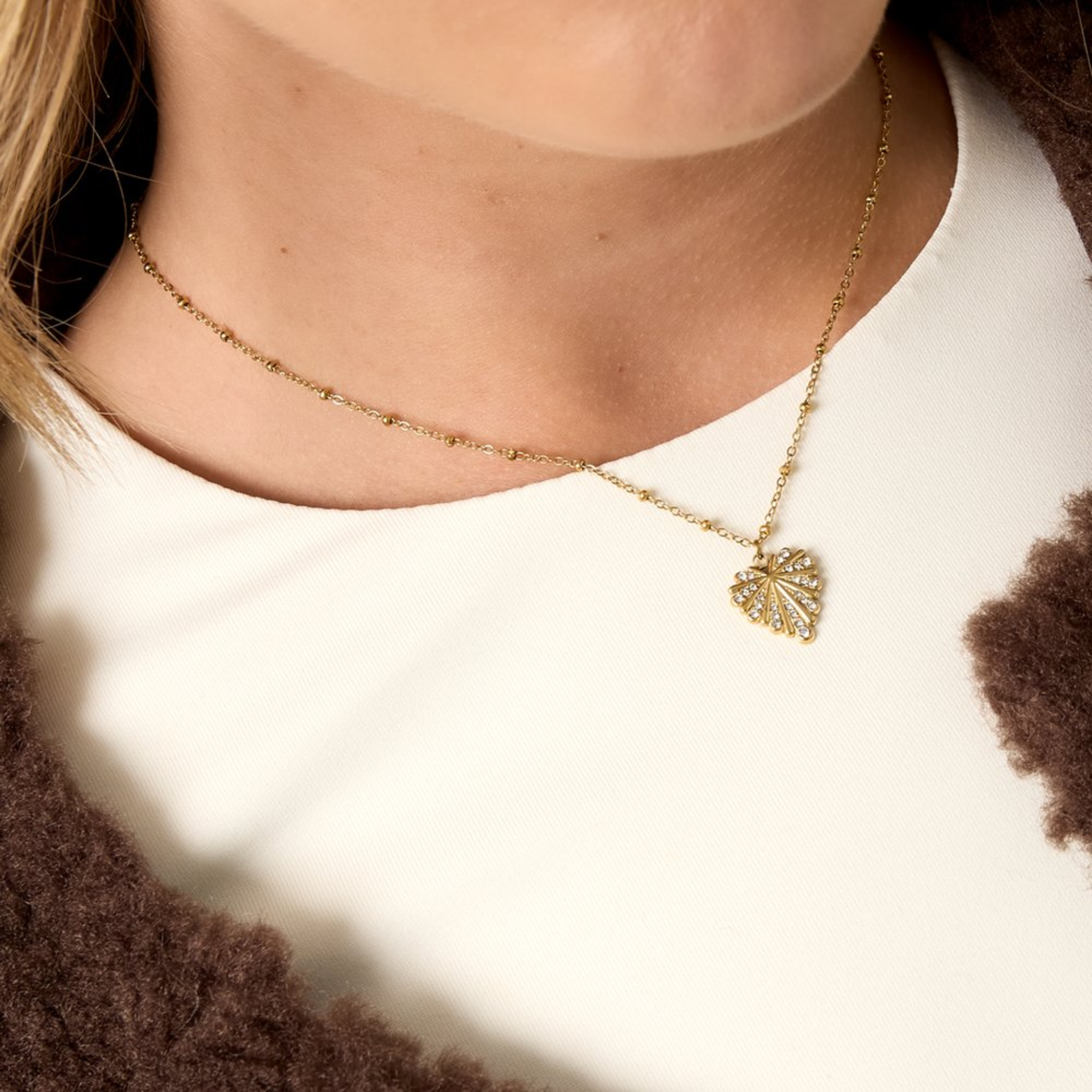 Ketting | Lily heart | Goud