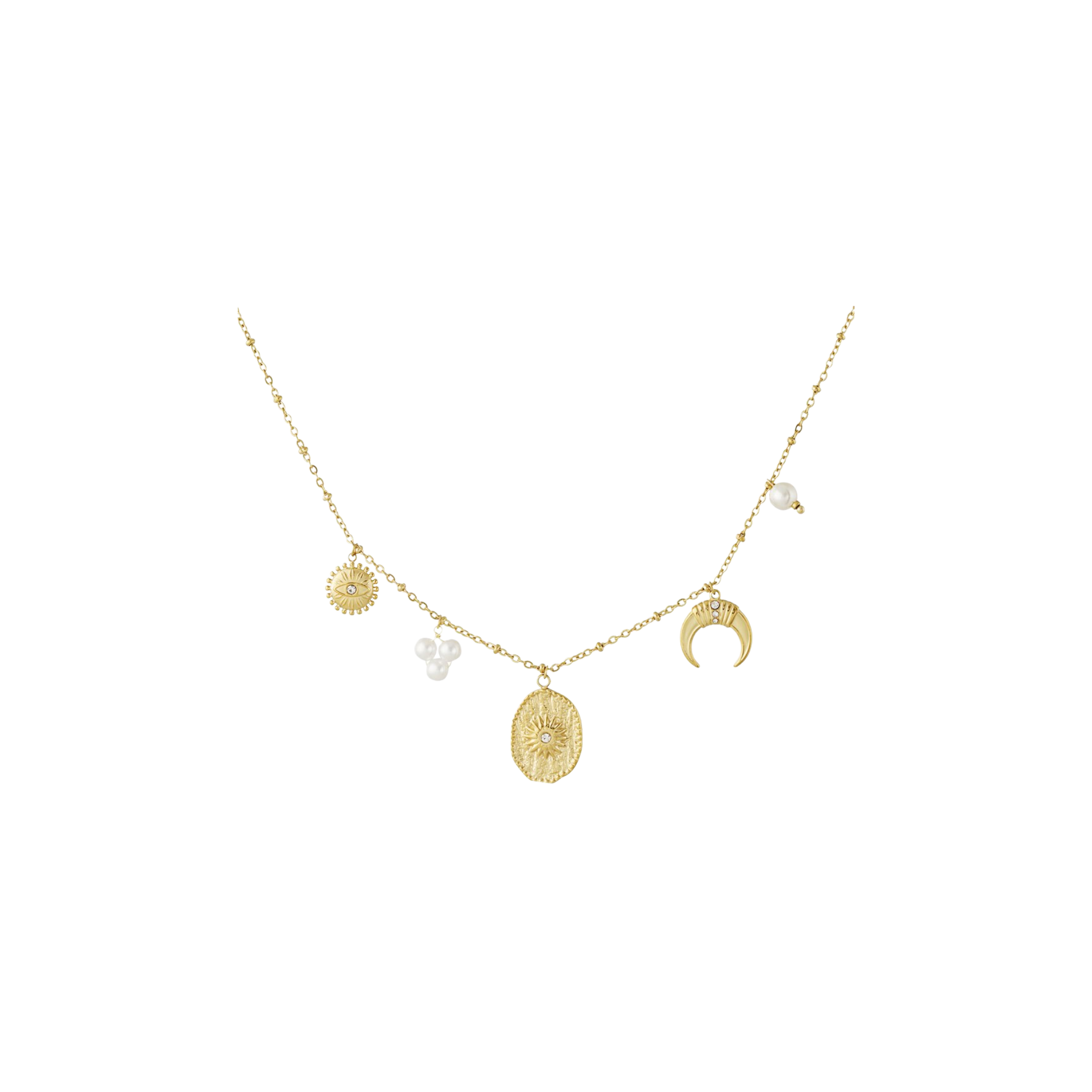 Ketting | Moonphase | Goud