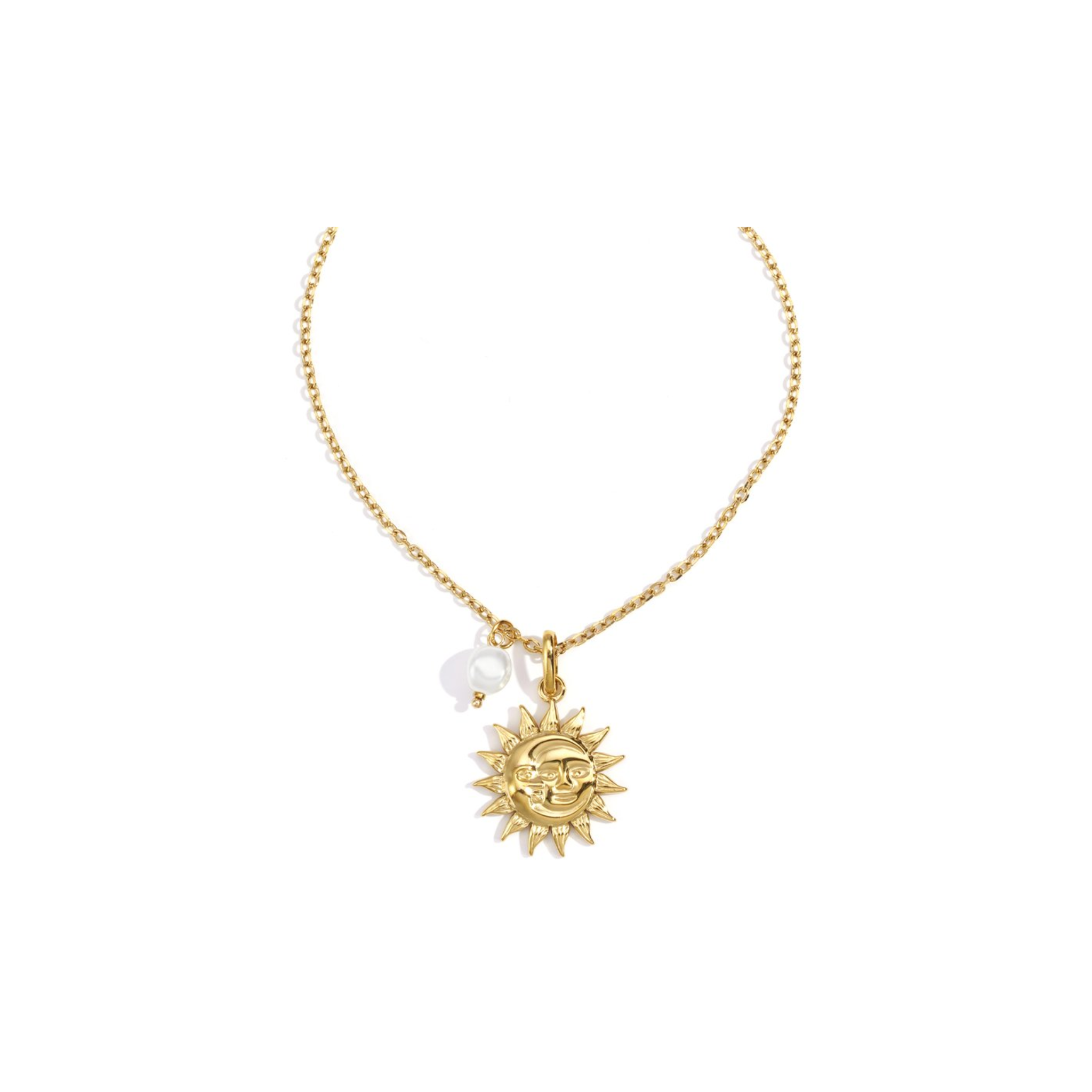 Ketting | Sun & moon | Goud