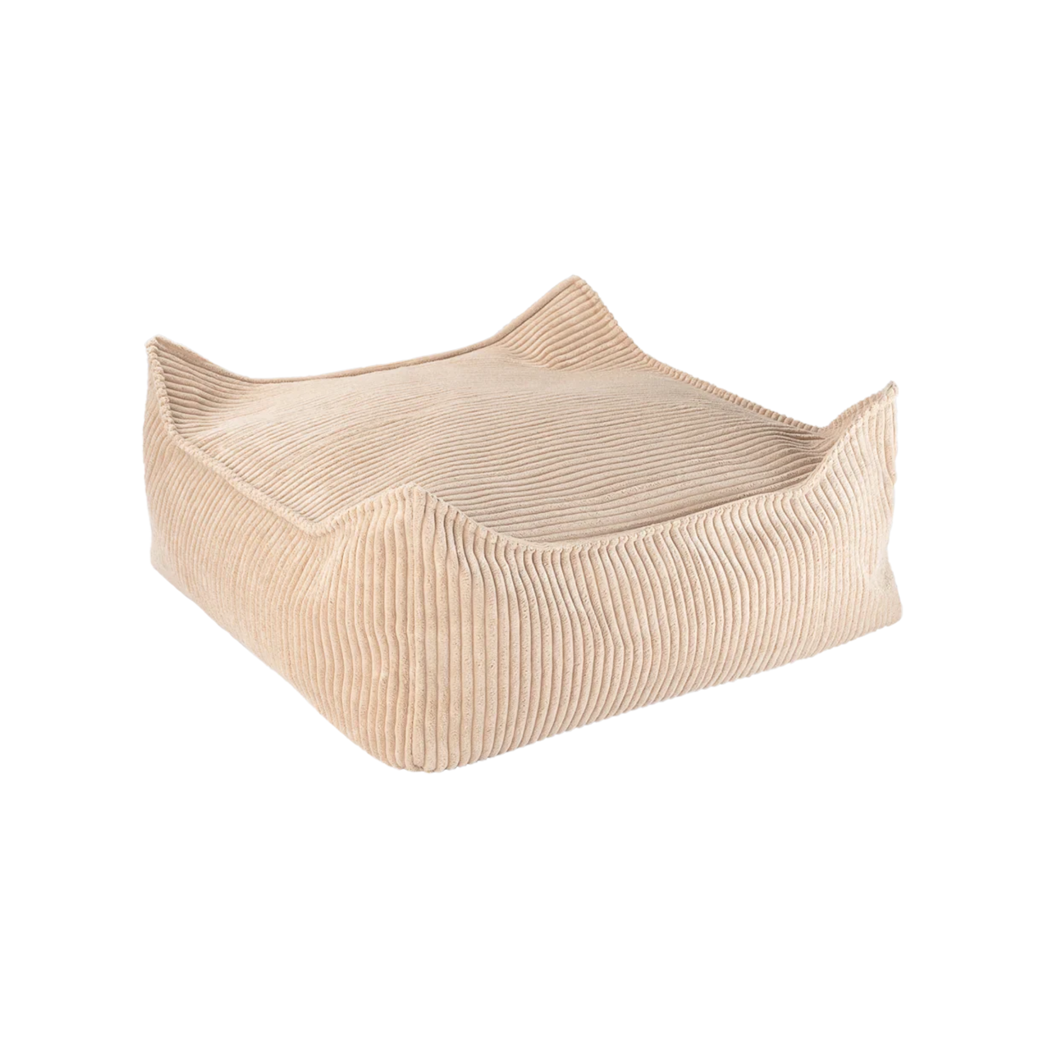 Ribstof poef | 60 x 60 cm | Brown sugar