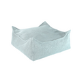 Ribstof poef | 60 x 60 cm | Peppermint green