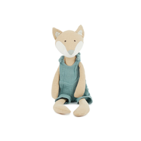 Knuffel vos | Beige & blauw