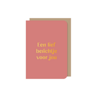 Dubbele kaart | Een lief berichtje voor jou | Goudfolie