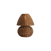 Rotan tafellamp Mavon | Donkerbruin