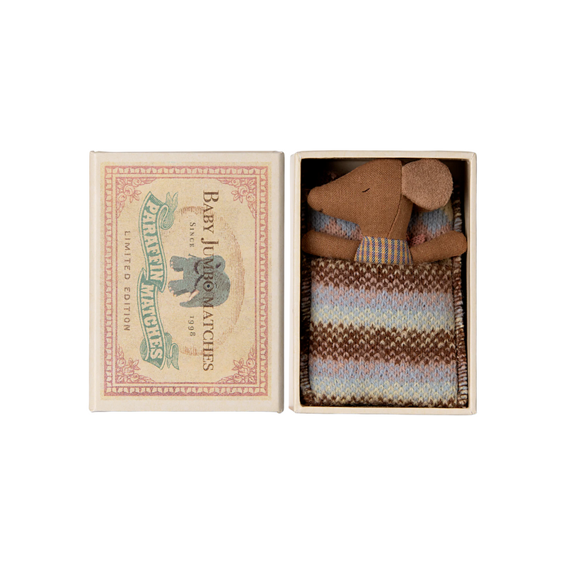 Pre-order | Sleepy wakey baby mouse in matchbox | Rose