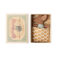 Maileg | Sleepy wakey baby muis in luciferdoosje | Blauw