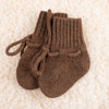 Merinowollen babyslofjes | 0 - 6M | Brunette