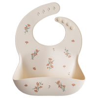 Pre-order | Siliconen slabbetje | Pink flowers