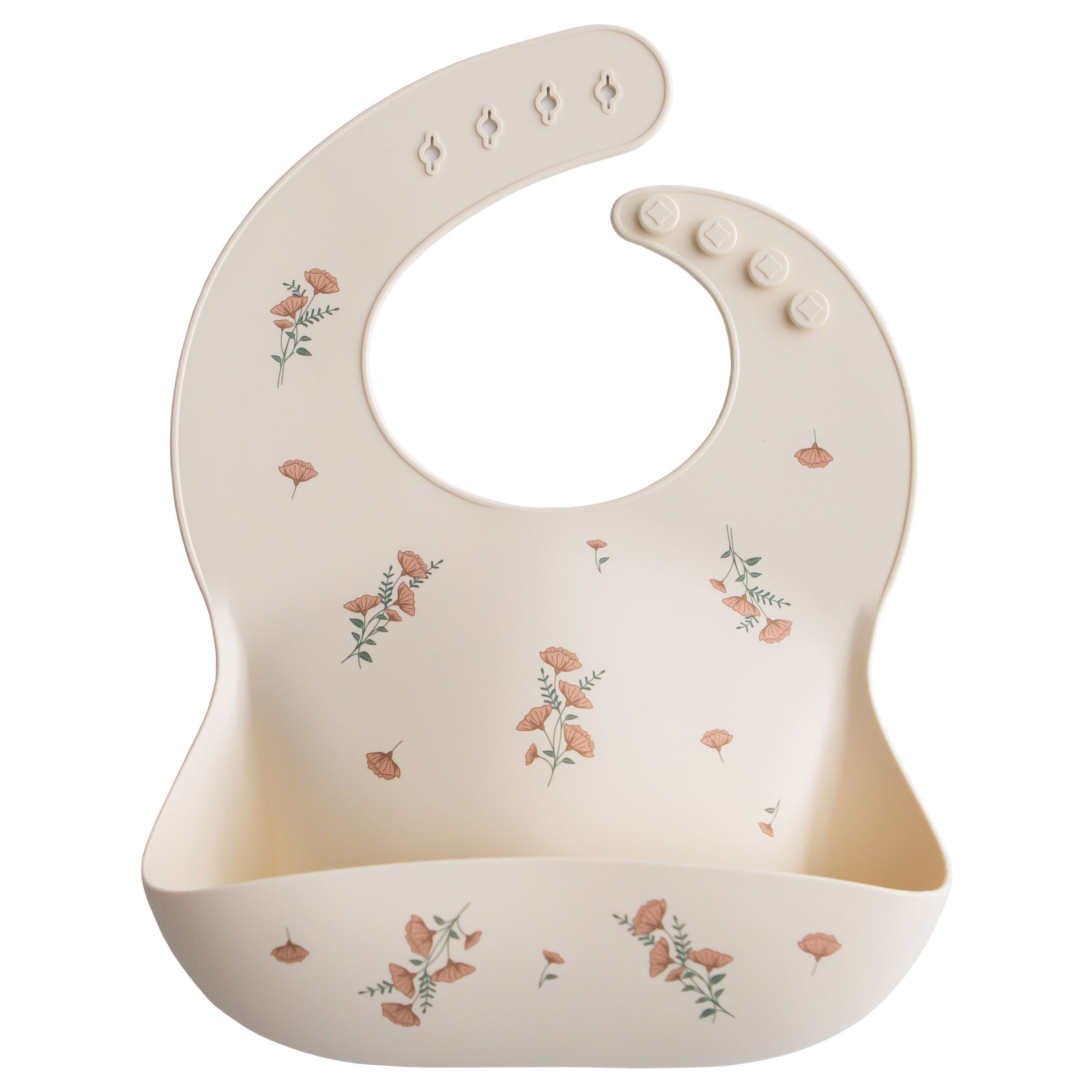 Pre-order | Siliconen slabbetje | Pink flowers