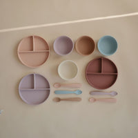 Siliconen kom met zuignap | Powder blue