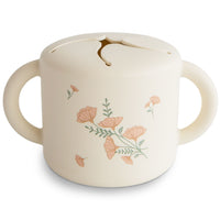 Pre-order | Siliconen snackbeker | Pink flowers