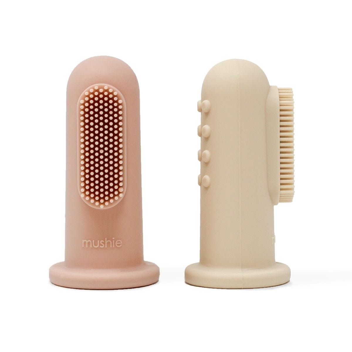 Vingertandenborstel | Blush & shifting sand | Set van 2