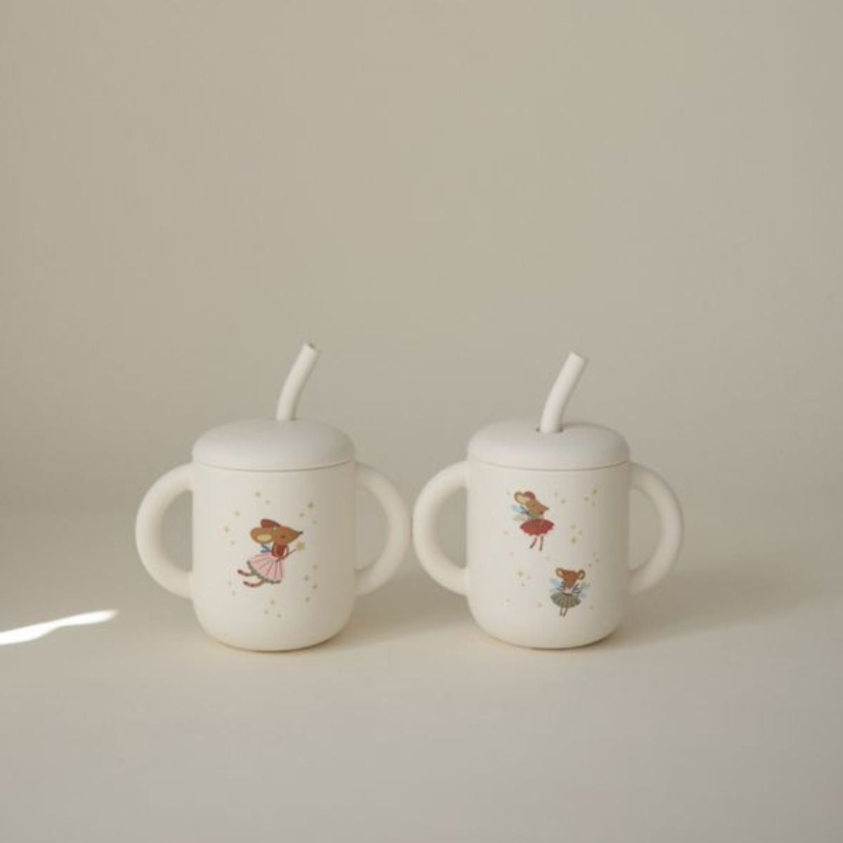 Siliconen training drinkbeker met rietje | Fairy mice