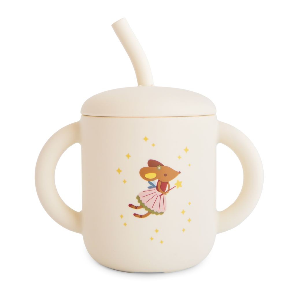 Siliconen training drinkbeker met rietje | Fairy mice