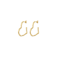 Oorbellen | Bamboo heart | Goud