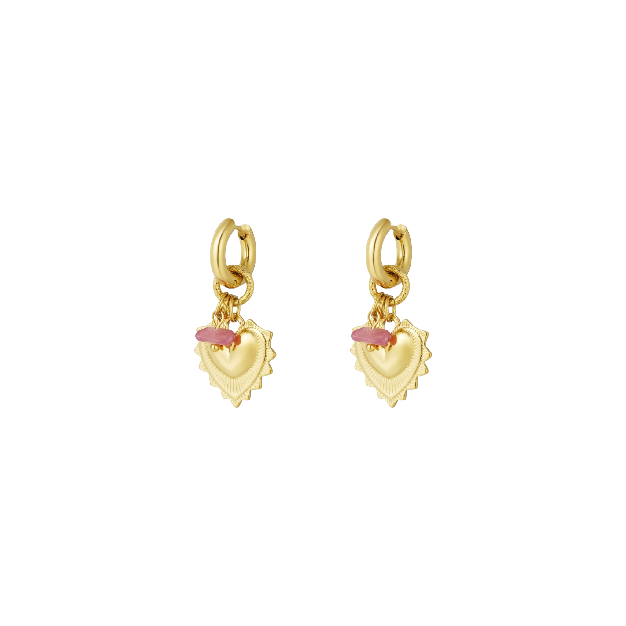 Oorbellen | Bold heart | Goud