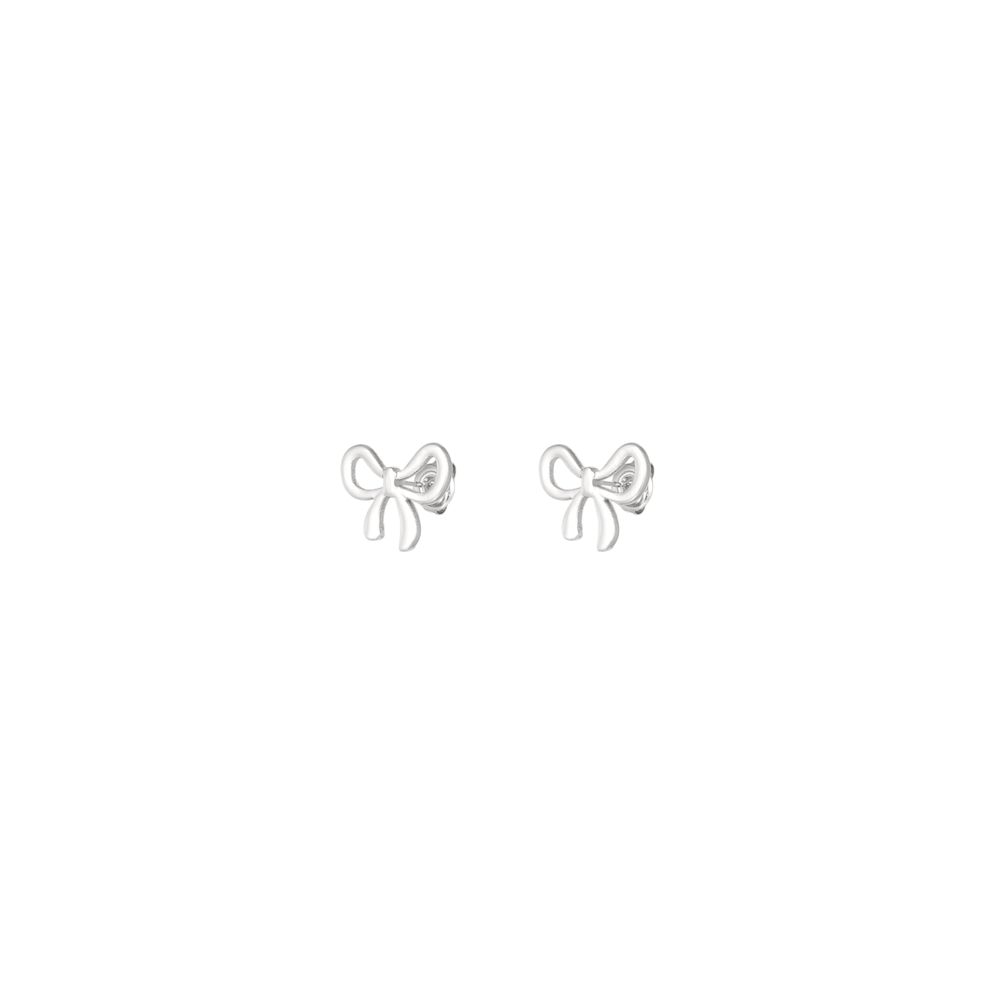 Oorbellen | Cute bow | Zilver