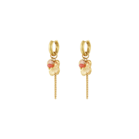 Oorbellen | Flower beads | Goud