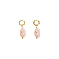 Pre-order | Oorbellen | Irregular stone | Roze