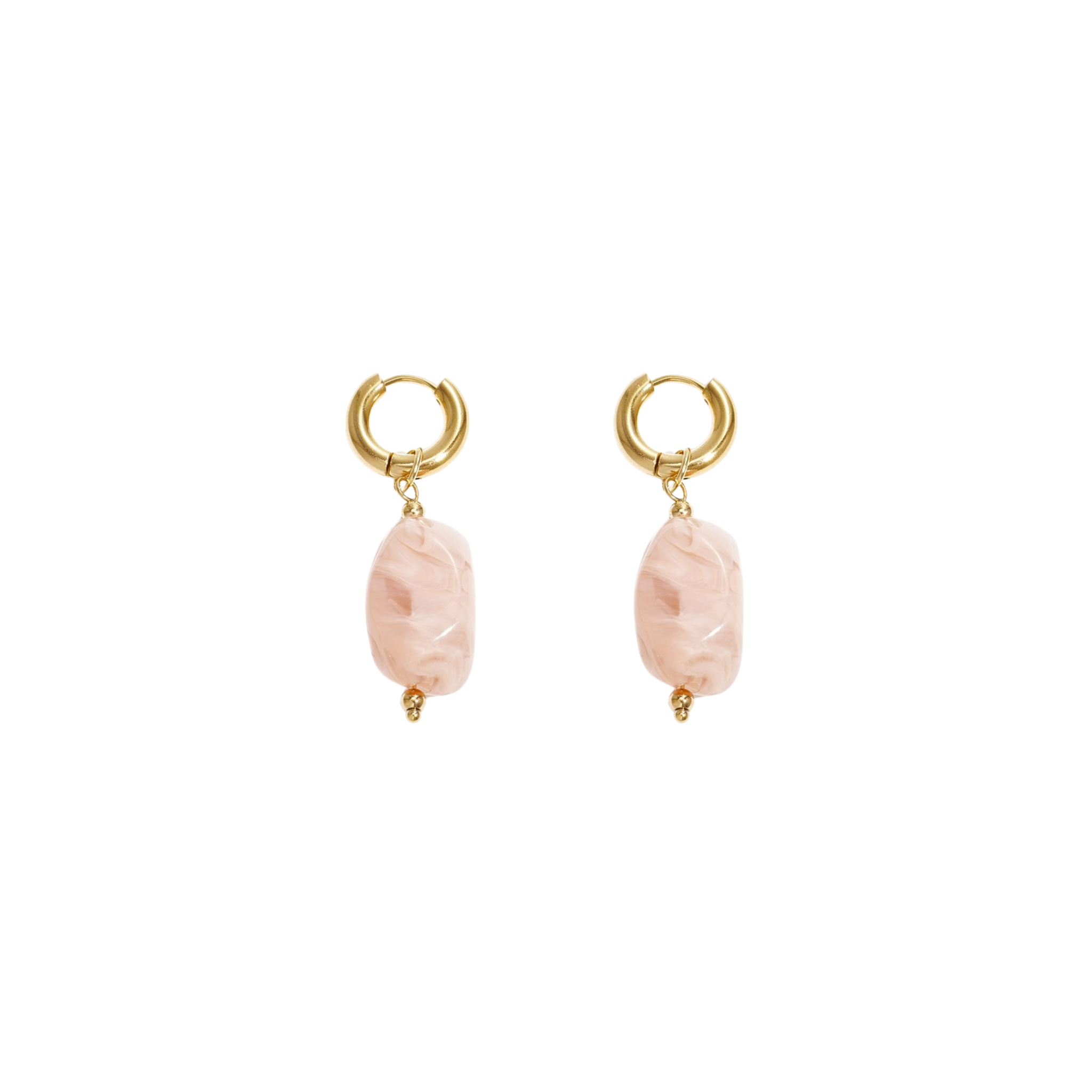 Pre-order | Oorbellen | Irregular stone | Roze