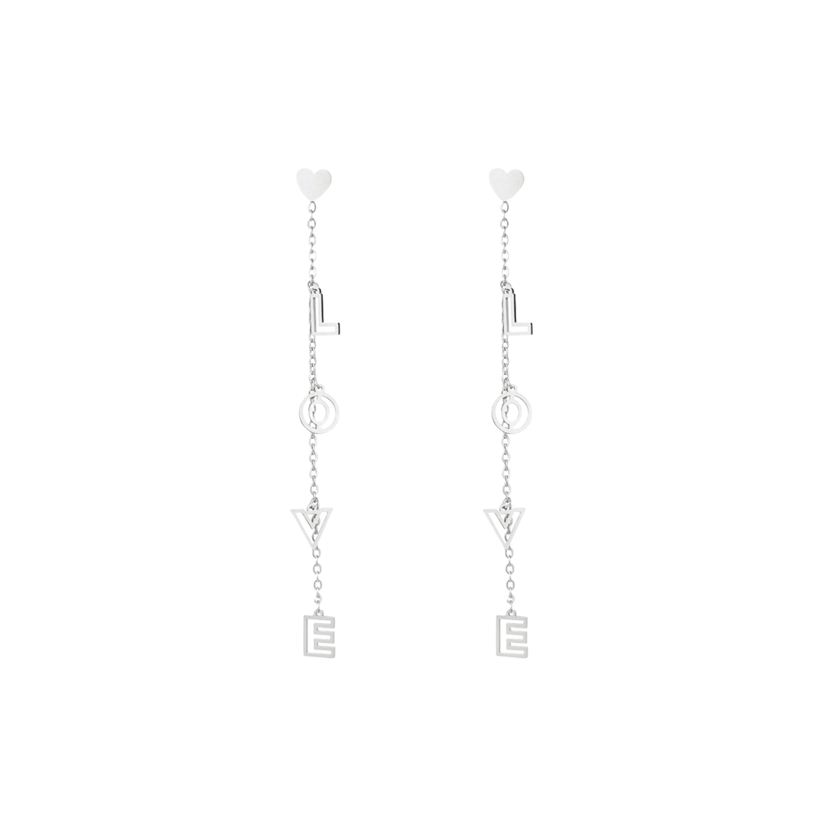 Oorbellen | Love | Zilver