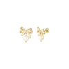 Oorbellen | Pearl bow | Goud