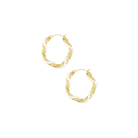 Oorbellen | Pearl twist | Goud