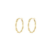 Oorbellen | Twisted hoop | Ø 4 cm | Goud