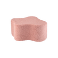 Organische poef | Roze teddystof