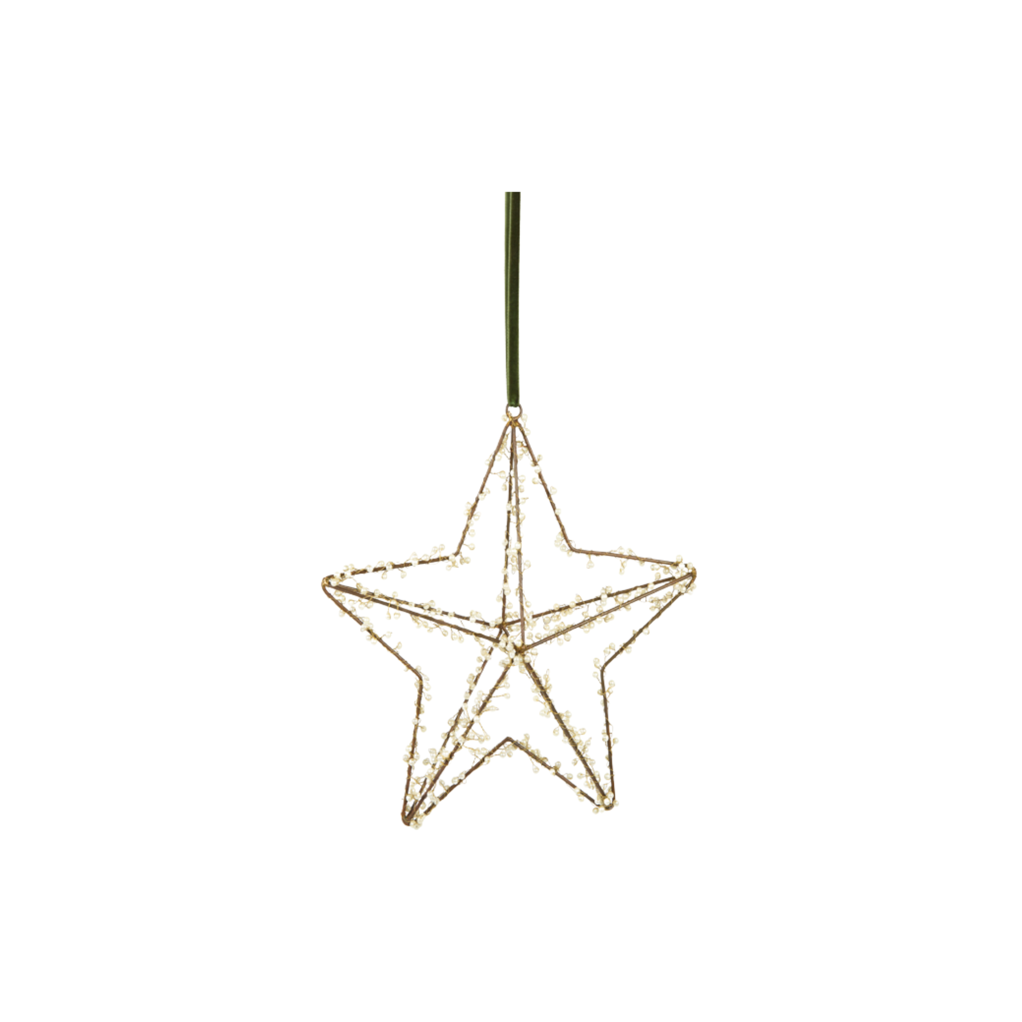 Decoratiehanger Star | White pearls | L