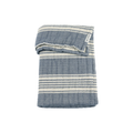 Wiegdeken | Pre-washed hydrofiel | Jacquard stripe | Indigo
