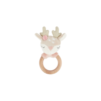 Rammelaar & bijtring hert | Beige & roze