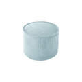 Ronde ribstof poef | Ø 39.5 cm | Peppermint green