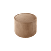 Ronde ribstof poef | Ø 39.5 cm | Toffee