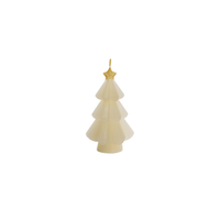 Kerstboomkaars met ster | H 9 cm | Cream