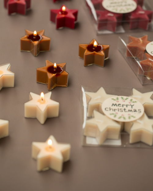 Pre-order | Ster theelichten | Vanilla | Set van 5