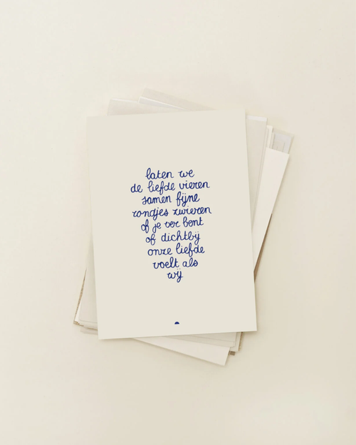 Miniposter met envelop | A5 | De liefde vieren
