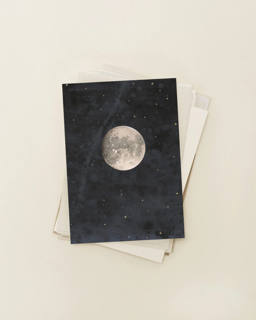 Miniposter met envelop | A5 | Volle maan