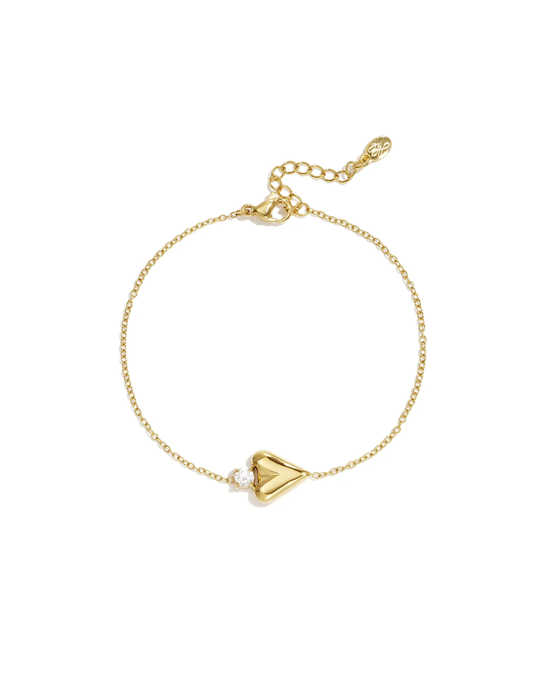 Armband | Sculpted heart | Goud & zilver