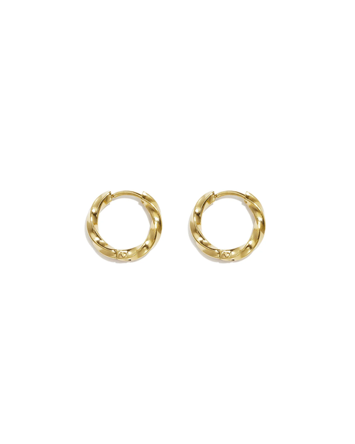 Oorbellen | Sculpted hoop | Goud & zilver | Diverse maten
