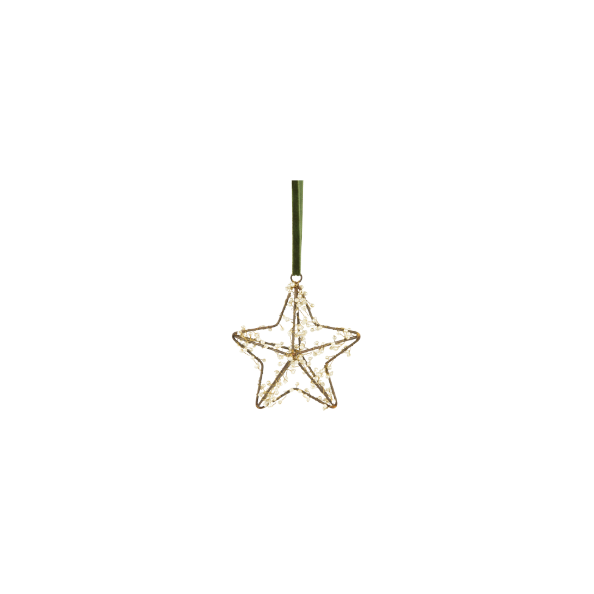 Decoratiehanger Kate | White beads | S
