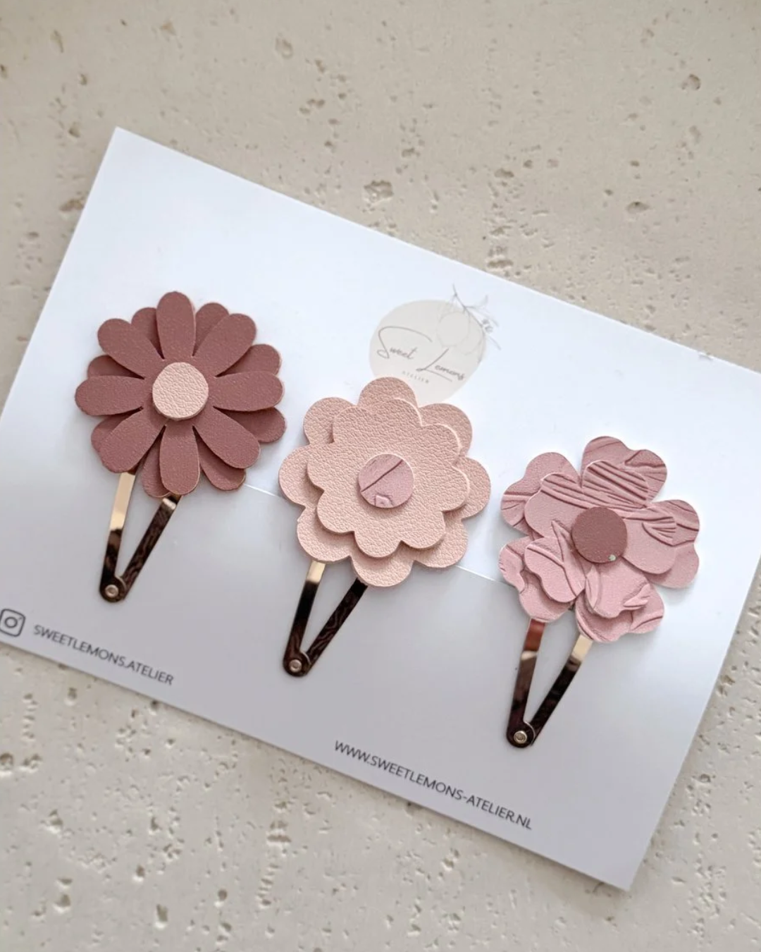 Klik klak haarspeldjes | Flower | Soft bloom